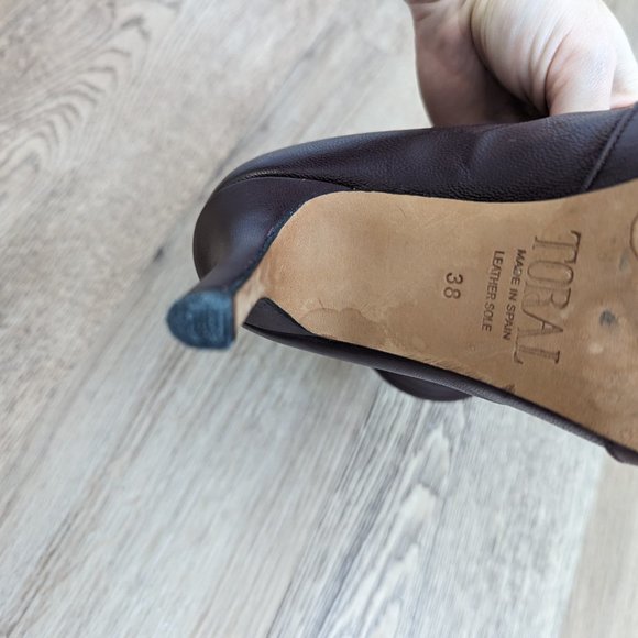 Toral cognac leather boots sz 38 - Picture 3 of 3